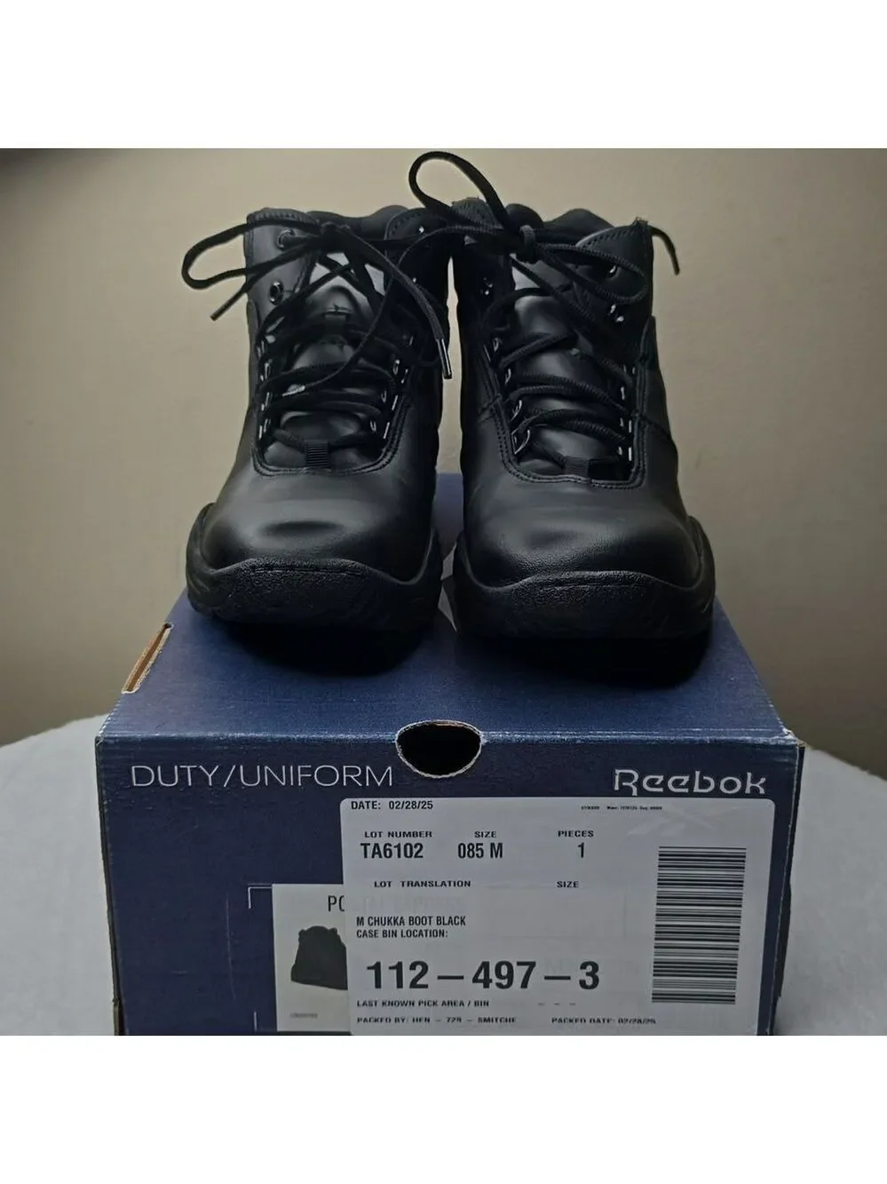 Reebok Men's Postal Express Boots Black Size 8.5